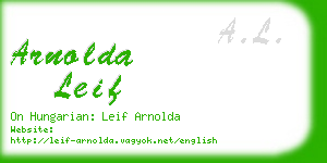arnolda leif business card